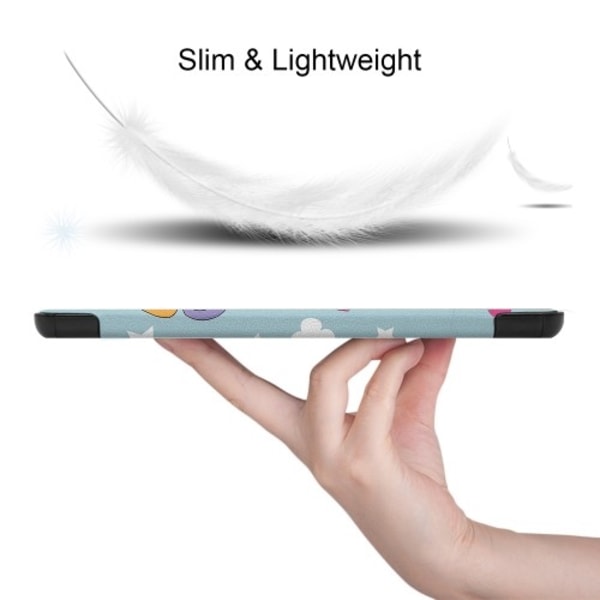 Kolmen taittotelineen älykotelo Samsung Galaxy Tab S10+ (S10 Plus) -puhelimelle Multicolor