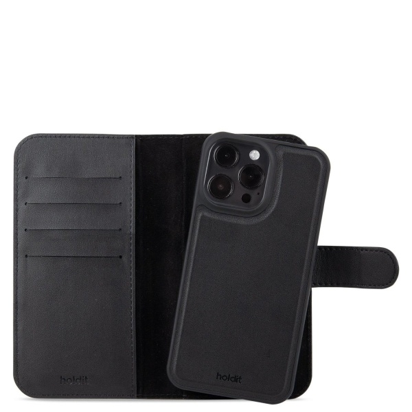 HOLDIT Wallet Case Magnet Plus lompakkokotelo iPhone 15 Pro Max Black