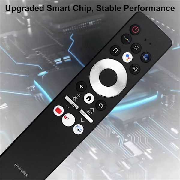 Fjernkontroll utskiftning HTR-U29A for Haier TV stemmestyrt Black