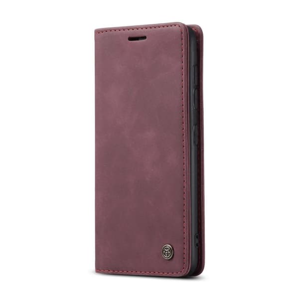 CASEME Retro tegnebog taske til Samsung Galaxy S21 Ultra Vinrød Wine red