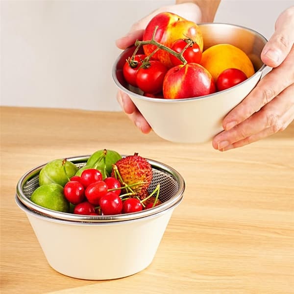 14 cm siivilä kulholla Ruostumattomasta teräksestä valmistettu siivilä Silver