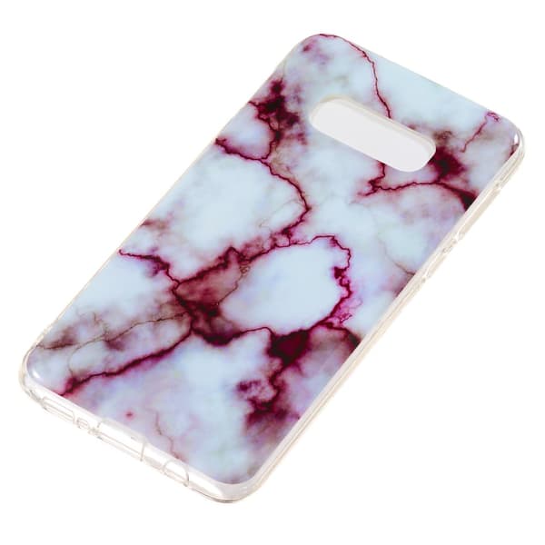 Marble Pattern IMD TPU Soft Back Suojakuori - Samsung Galaxy S10e - Style E Black