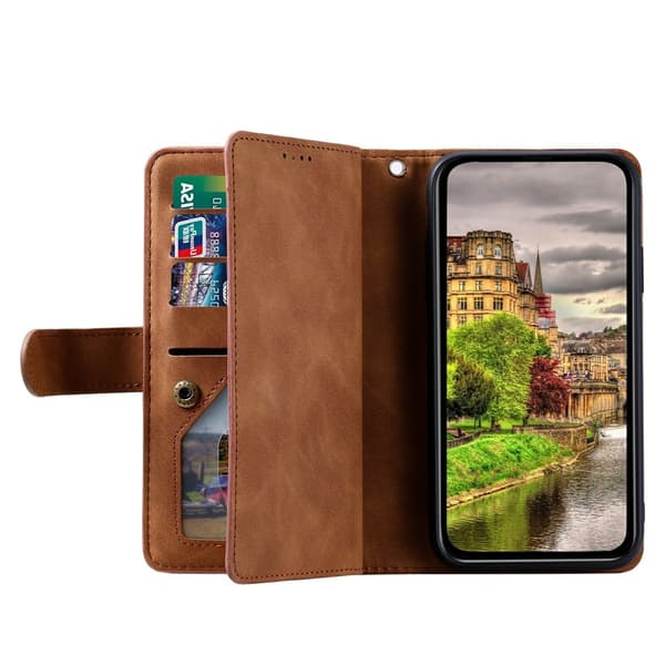 Telefonplånboksfodral till Motorola Moto G37 5G / G47 5G Brun
