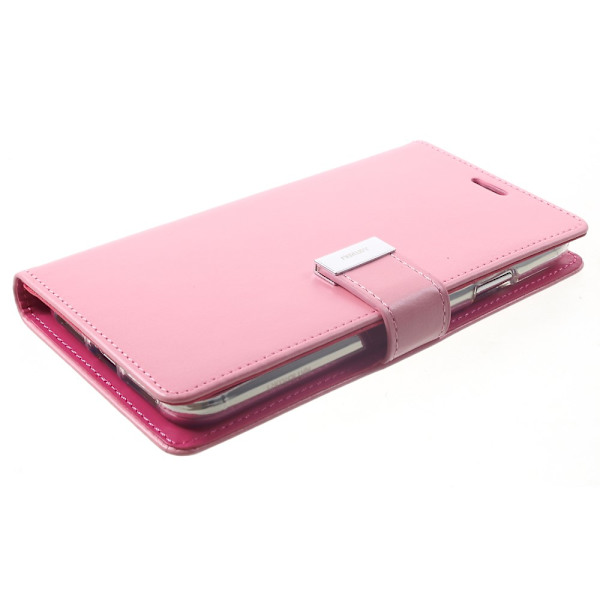 Mercury GOOSPERY Rich Diary til iPhone XS Max - Rosa Pink
