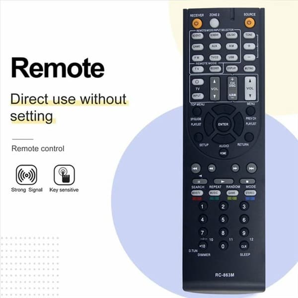 Fjärrkontroll Ersättning för RC-863M För Onkyo AV Receiver Svart