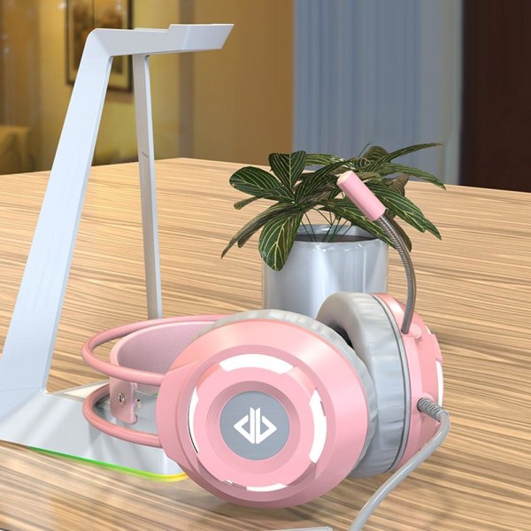 AJAZZ AX120 Gaming Headset Over-Ear-hovedtelefoner med mikrofon Pink