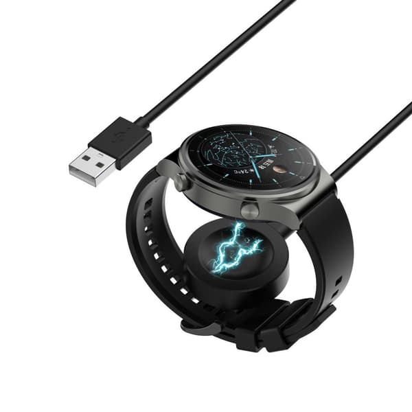 Huawei Watch D/GT Runner/GT2 Pro USB Laderkabel Stativ - Svart Black