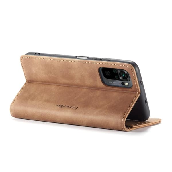 CASEME Lommebok - deksel Xiaomi Redmi Note 10 4G/Note 10S - Brun Brown