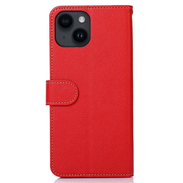 KHAZNEH Phone Cover for iPhone 15 - Red/Black Red