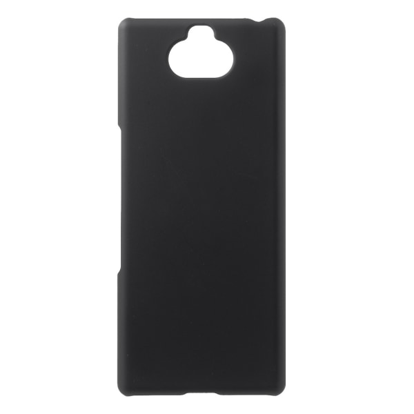 Gummibelagt hård plastik taske til Sony Xperia 10 - Sort Black
