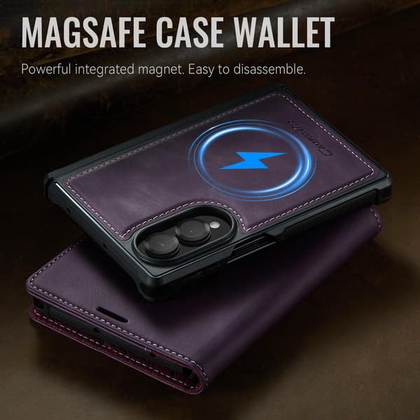 CASEME Magnetiskt plånboksfodral till Samsung Galaxy Z Fold8 Lila