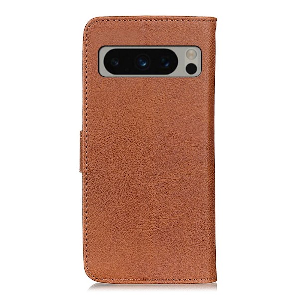 KHAZNEH Lommebok Stativ Etui For Google Pixel 8 Pro Brown