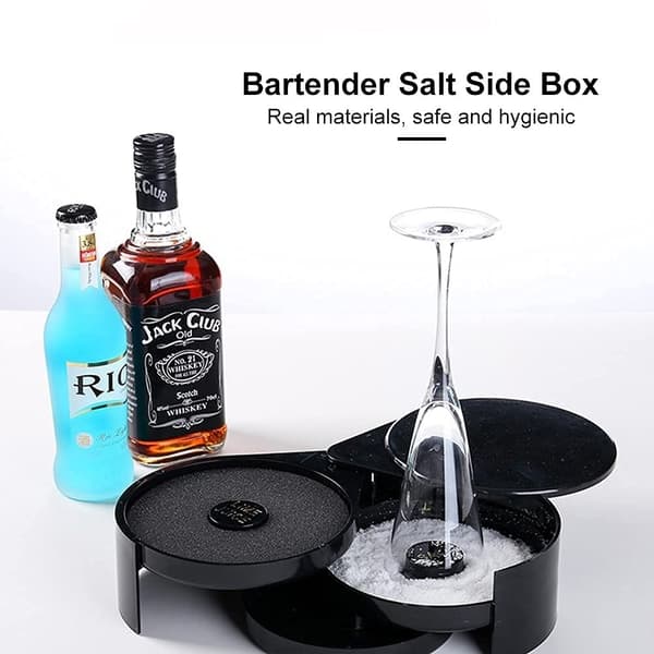 3 - lagers Bar Juice Cocktail Socker Salt Rimmer Tool Bartender Svart