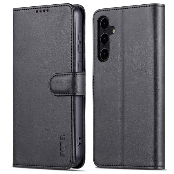 AZNS Samsung Galaxy S24 FE Puhelinkotelo Lompakko - Musta Black