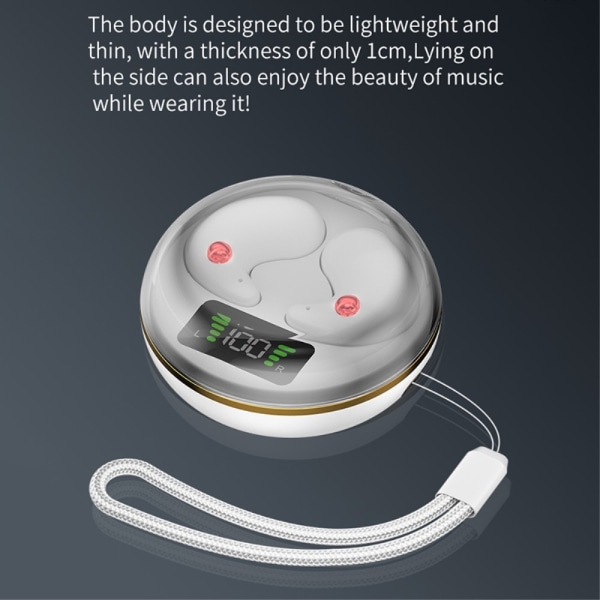 Sleep-hovedtelefoner Bluetooth I øret til at sove med - Hvid White