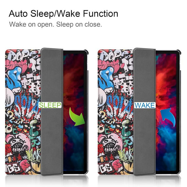 Trifoldbart deksel til Lenovo Tab P11 Pro TB-J706F - Graffiti Multicolor