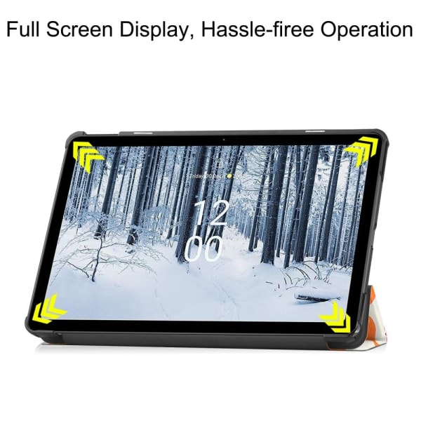 Nokia T21 Trifold Stativ Sleep/Wake Tablettdeksel - Sommerfugler Multicolor
