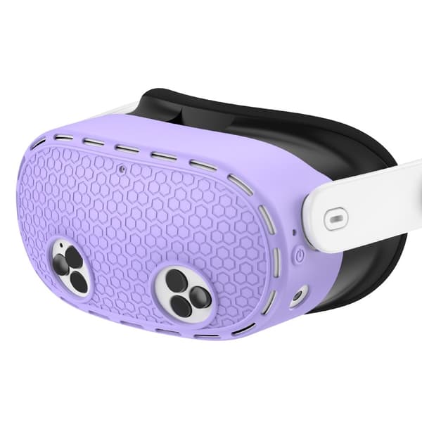 För Meta Quest 3S Skyddsfodral VR Headset Silikonskydd - Lila Lila
