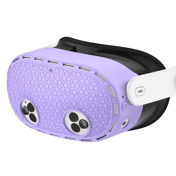 Meta Quest 3S -suojakotelolle, VR-kuulokemikrofonille, silikonisuoja - Violetti Purple