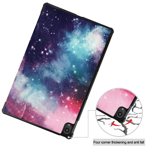 Trefoldet stativdæksel til Lenovo Tab P11/P11 Plus - Starry Sky Multicolor