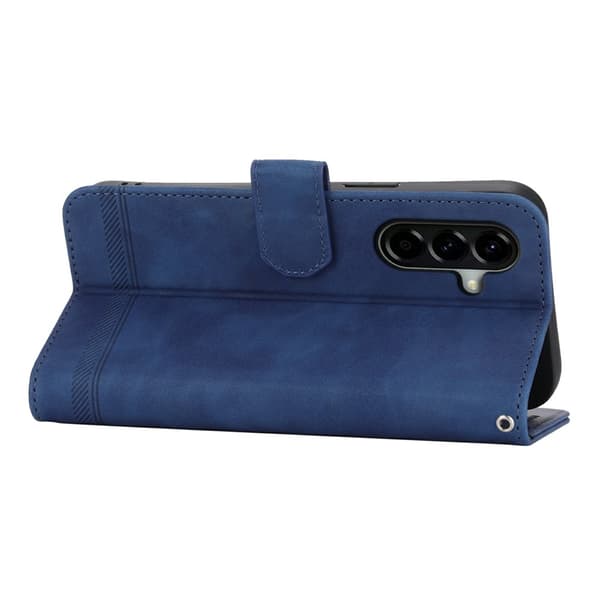 DIERFENG Til Samsung Galaxy A37 5G Pungcover med Stander og Håndledsrem Blue