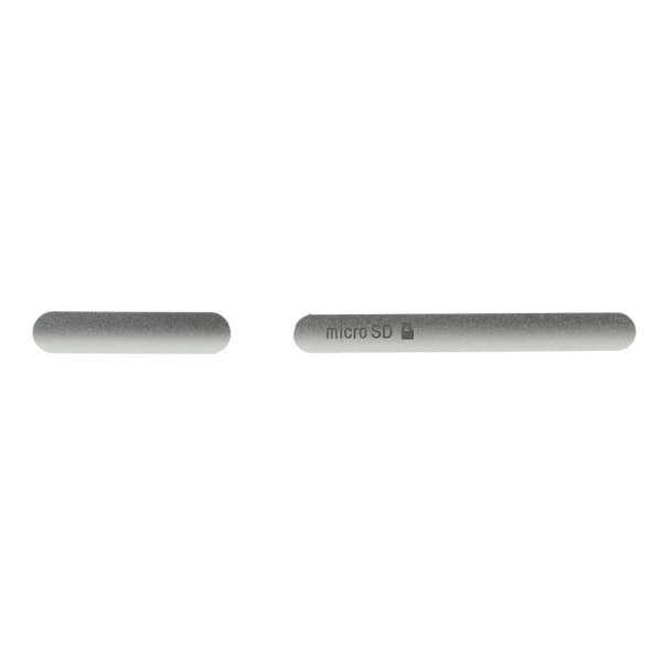 Sony Xperia Z3 -pölypistokkeen kansi lataukseen ja SD-kortille - hopea