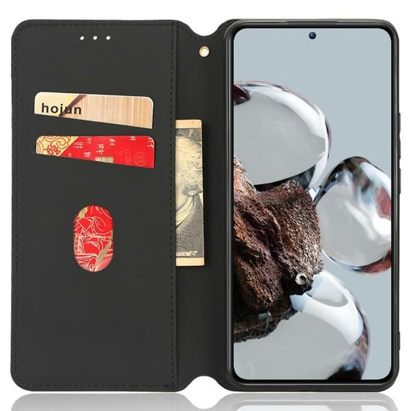 Rhombus tegnebog taske til Xiaomi 12T Pro/Xiaomi 12T - Sort Black