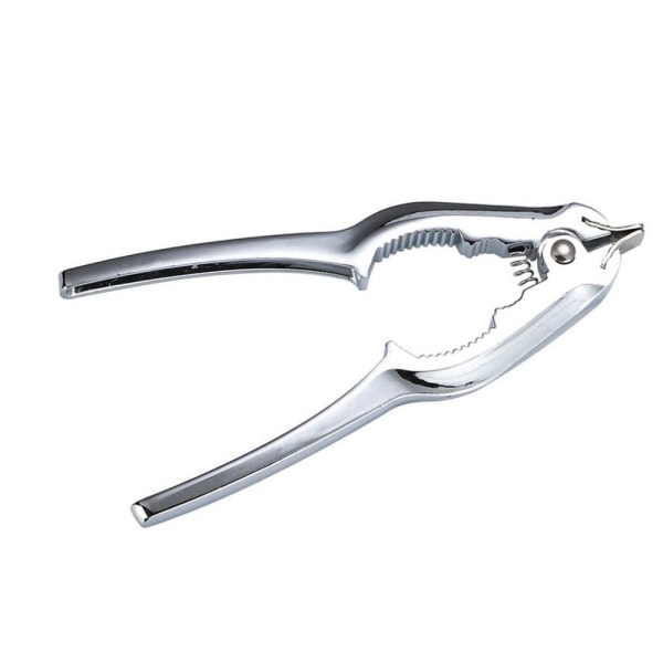 Multifunction Crab Cracker Seafood Clam Bottle Opener with Spring for Kitchen Silver chrome