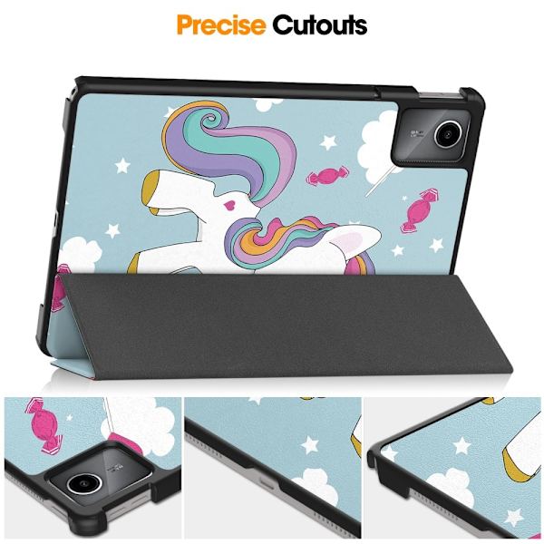 Til Lenovo Tab M11 Trifoldet Stativdæksel - Horse Multicolor