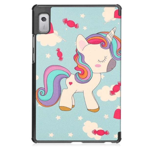 Til Lenovo Tab M9 Trifoldet Stativdæksel - Horse Multicolor