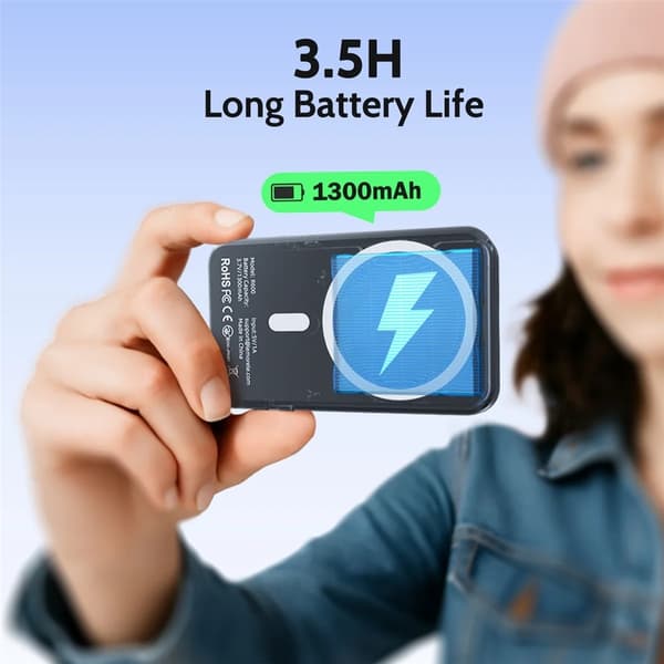 Smarttelefon Selfie Skjermspeiling Magnetisk Bakskjerm Livestreaming Bluetooth Black