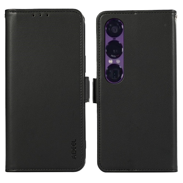 ABEEL För Sony Xperia 1 VII Fodral Plånboksfodral Skal Telefonfodral RFID-blockerande Svart