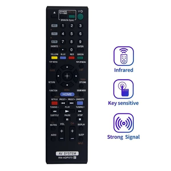 Fjernkontroll Erstatning for RM-ADP070 for Sony DVD Black