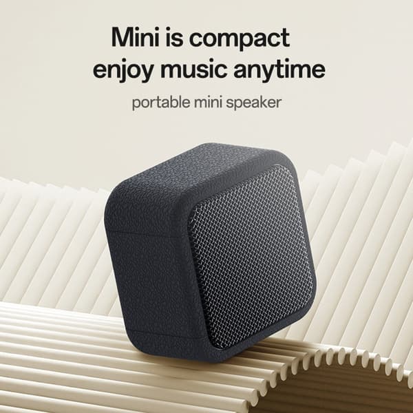 YESIDO Mini Cube TWS Bluetooth högtalare snodd förbättrad bas bärbar subwoofer Svart