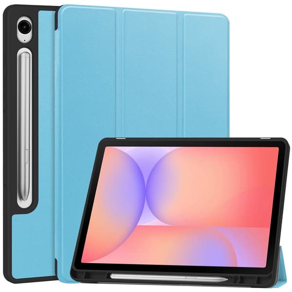 Kolmen taittotelineen älykotelo Samsung Galaxy Tab S10 Lite  -tablettiisi Light blue