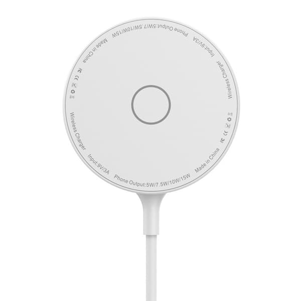 Trådløs oplader til iPhone 13 / 12 Series 15W magnetoplader med stativholder White