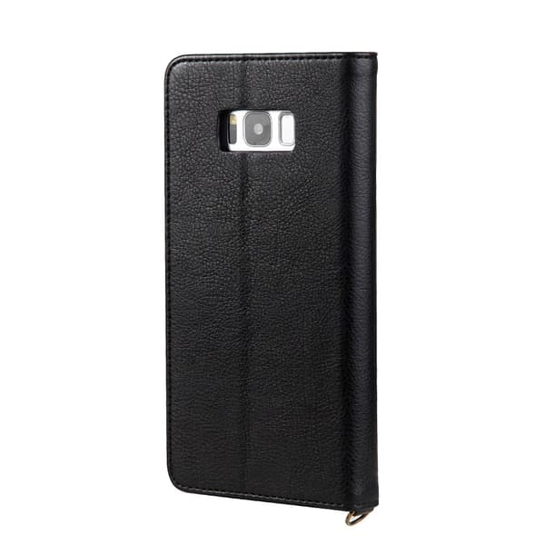 CMAI2 Litchi Lommebok - cover til Samsung Galaxy S8 Plus - Sort Black