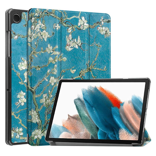 Tri-fold Stativveske for Samsung Galaxy Tab A9 8.7\" - Blomst Multicolor