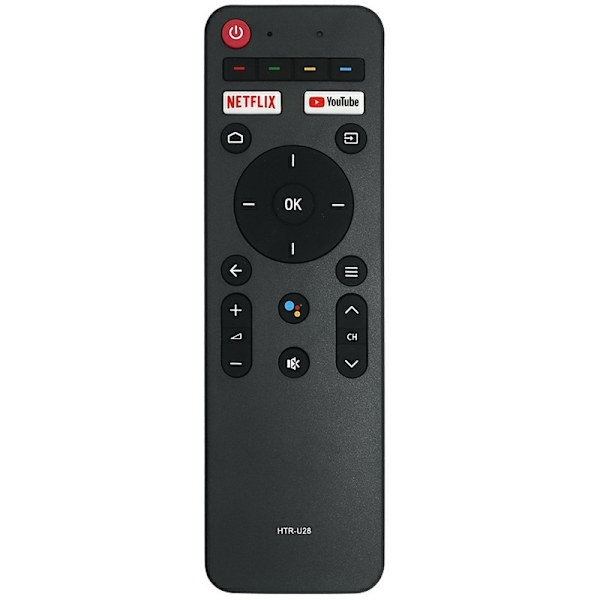 Fjernkontroll utskiftning HTR-U28 for Haier TV stemmestyrt Black