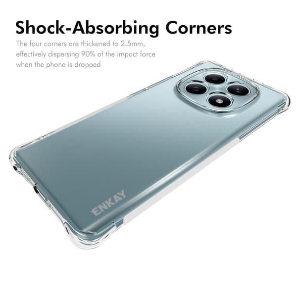 ENKAY termoplastisk polyuretan deksel til Xiaomi Redmi Note 15 5G / 4G Transparent
