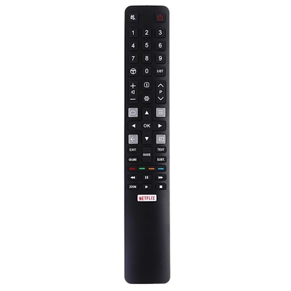 TV fjärrkontroll Ersättning för RC802N TCL TV Svart
