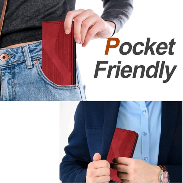 Xiaomi 17T Pro Lompakkokotelo Jalustalla Red