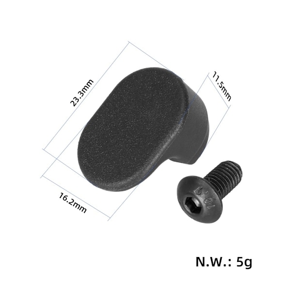 Skootteriin Xiaomi 4 Pro / 4 Lite takalokasuojan ABS ripustuskoukku Black