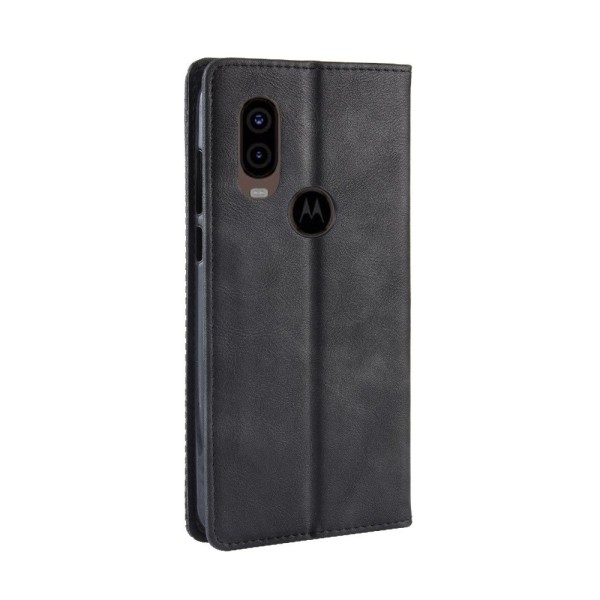 Lompakkokotelo Motorola One Vision/P50 - Musta Black