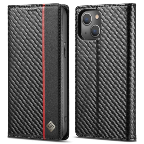 LC.IMEEKE Lompakkokotelo iPhone 15 Plus - Musta Black