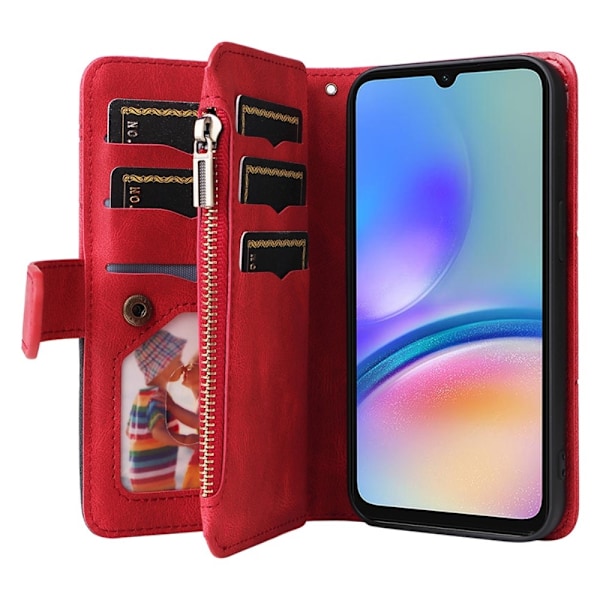 KT Multifunksjons Serie-5 Telefonveske for Samsung Galaxy A05s Red