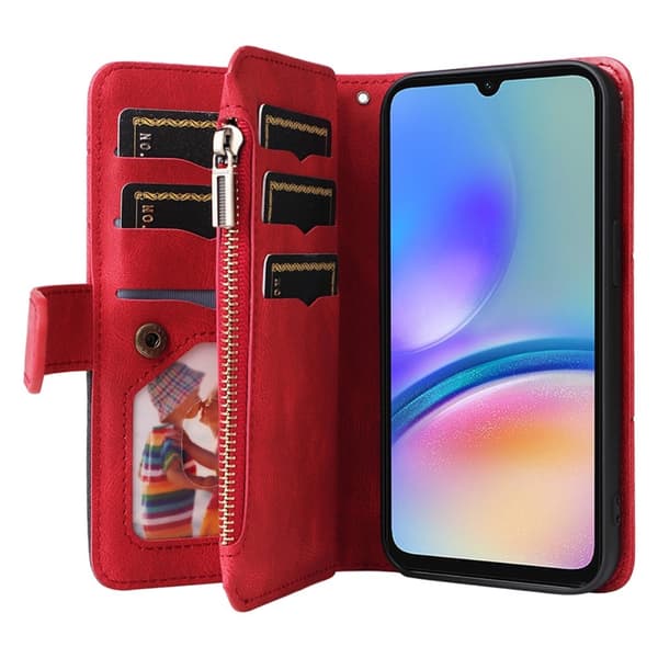 KT multifunktions - serie - 5 til Samsung Galaxy A05s telefonetui Red