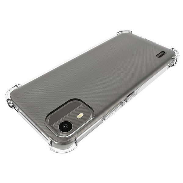Deksel for Nokia C12 - støtdempende, forsterkede hjørner i TPU Transparent