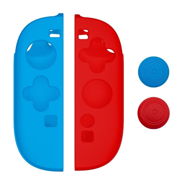 1 Par Kompatibel m Nintendo Switch 2 Kontroller Fodral Skal Skydd 2 lock Röd/Blå Röd