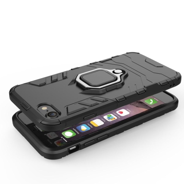 iPhone SE/8/7/6/6S Fingerring Kickstand Hybrid Taske Black
